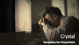  Presentation with tired - PPT layouts enhanced with white man cries - tired employee background and a  colored foreground