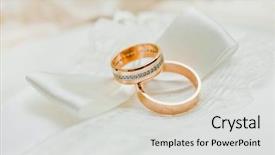  Presentation with rings as a wedding - Slides consisting of soldering iron tips of automated background and a tawny brown colored foreground.