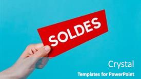  Presentation with red white blue - Presentation theme consisting of white-man-holds-a-red background and a teal colored foreground