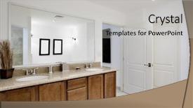  Presentation with mirror - Amazing theme having granite marble - view of cabinetry sinks backdrop and a light gray colored foreground