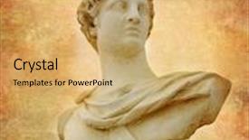  Presentation with classic - Slides enhanced with white marble antique classic statue background and a yellow colored foreground