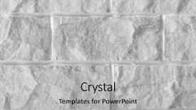  Presentation with brick wall texture - Audience pleasing presentation design consisting of white marble stone brick wall background or texture backdrop and a light gray colored foreground