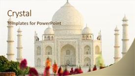  Presentation with taj mahal - Slides enhanced with white marble taj mahal background and a cream colored foreground