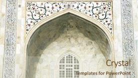  Presentation with agra - PPT layouts consisting of white marble taj mahal background and a soft green colored foreground