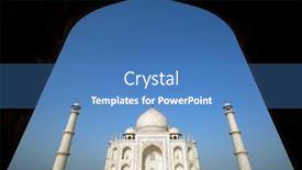  Presentation with agra - PPT theme having white-marble-taj-mahal background and a teal colored foreground