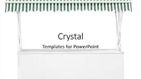  Presentation with marketing - Presentation consisting of white market stall with green background and a white colored foreground