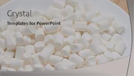  Presentation with cotton candy - Cool new slides with white-marshmallow-in-stack-cotton backdrop and a light gray colored foreground