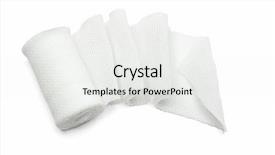  Presentation with cotton - Presentation design enhanced with white medical cotton gauze bandage background and a white colored foreground