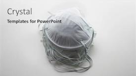  Presentation with medical face mask - Colorful PPT layouts enhanced with white-medical-mask-or-face backdrop and a white colored foreground