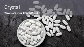 Presentation with pharmaceutical - Slide set having white-medical-pills-pharmaceutical-medicine background and a gray colored foreground