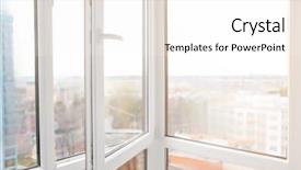  Presentation with windows - Slide set having white metal-plastic windows background and a white colored foreground