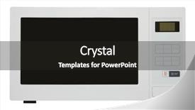  Presentation with isolated paw prints over white - Amazing slide deck having white microwave oven isolated backdrop and a dark gray colored foreground