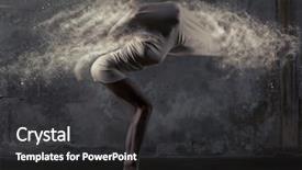  Presentation with surreal - Slide deck with white mini dress surreal background and a dark gray colored foreground