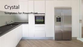  Presentation with minimalist - Amazing slides having white minimalist modern kitchen front backdrop and a lemonade colored foreground