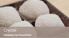  Presentation with chinese traditional - PPT layouts with white-mochi-traditional-chinese-dessert background and a gray colored foreground