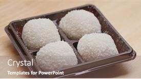  Presentation with chinese traditional - Slide deck enhanced with white-mochi-traditional-chinese-dessert background and a violet colored foreground