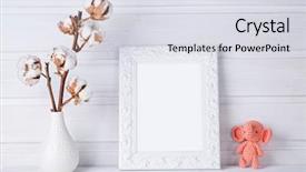  Presentation with simple - Cool new presentation theme with white mock up frame children backdrop and a light gray colored foreground