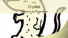  Presentation with cartoon - Presentation theme enhanced with white mouse cartoon background and a soft green colored foreground