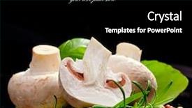  Presentation with mushroom - Beautiful presentation design featuring spice in black background backdrop and a black colored foreground