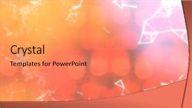  Presentation with color orange - Amazing PPT theme having white network against orange backdrop and a coral colored foreground