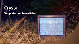  Presentation with analogue circuits - Cool new slides with white noise on two analogue backdrop and a black colored foreground