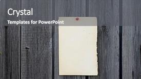  Presentation with notebook page - Colorful slide set enhanced with white notebook sticker page - blank note paper on wood backdrop and a  colored foreground