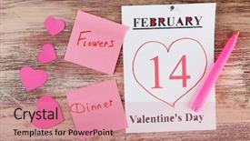  Presentation with valentines day - Colorful theme enhanced with white notebook sticker page - valentines day february 14 backdrop and a  colored foreground