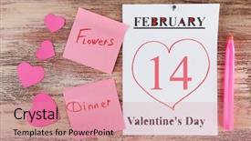  Presentation with valentines day - Audience pleasing presentation theme consisting of white notebook sticker page - valentines day february 14 backdrop and a  colored foreground