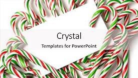  Presentation with candy canes - Colorful theme enhanced with brightly color christmas candy cane backdrop and a white colored foreground