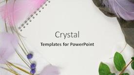  Presentation with white sheet - Presentation theme consisting of white-notepad-sheet-ivy-branch background and a white colored foreground