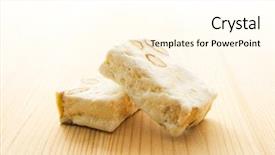  Presentation with almonds - Presentation theme having white-nougat-with-almonds background and a cream colored foreground