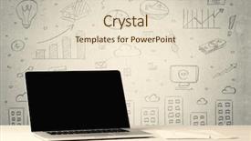  Presentation with books and flower - Slide set featuring white office desk with flower background and a lemonade colored foreground