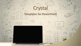  Presentation with flower office desk table - Theme having white office desk with flower background and a lemonade colored foreground