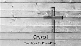  Presentation with christian church - Amazing slide deck having white old christian religion symbol backdrop and a light gray colored foreground