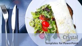  Presentation with fresh avocado - Slide deck enhanced with white-omelet-served-with-avocado background and a light blue colored foreground