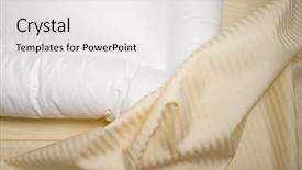  Presentation with orthopedic - Presentation design having white orthopedic pillow with beige sheets background and a white colored foreground