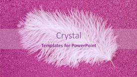  Presentation with pink white - Theme featuring white-ostrich-feather background and a lemonade colored foreground