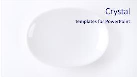  Presentation with white - Theme enhanced with white oval bowl on white background and a sky blue colored foreground