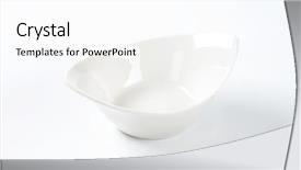  Presentation with bowl - Presentation enhanced with white oval bowl on white background and a white colored foreground