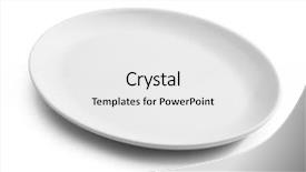  Presentation with white marble plate marble - Presentation theme consisting of white oval empty plate isolated background and a white colored foreground