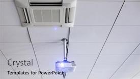  Presentation with modern color - Colorful slide set enhanced with white-overhead-projector-on-ceiling backdrop and a lemonade colored foreground