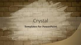  Presentation with wall paint - Cool new PPT theme with white paint on block wall backdrop and a coral colored foreground