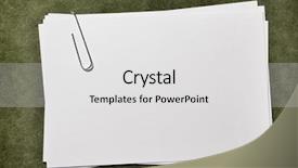  Presentation with business cards - Cool new PPT theme with white paper cards with paperclip backdrop and a white colored foreground