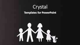  Presentation with help family - Presentation consisting of white-paper-cut-out background and a black colored foreground