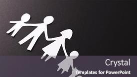  Presentation with help family - Presentation design having white-paper-cut-out background and a dark gray colored foreground