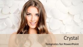  Presentation with beauty cosmetics - Beautiful theme featuring white paper flowers beauty backdrop and a lemonade colored foreground