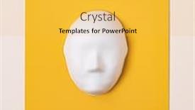  Presentation with mask - Cool new presentation theme with white-paper-mache-mask-top backdrop and a yellow colored foreground