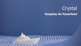  Presentation with ocean waves - Audience pleasing presentation theme consisting of white-paper-ship-on-blue backdrop and a ocean colored foreground