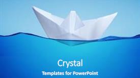  Presentation with water ship - Slide deck consisting of white paper toy-ship background and a teal colored foreground