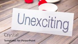  Presentation with cup coffee - Colorful PPT layouts enhanced with white-paper-with-word-unexciting backdrop and a light gray colored foreground